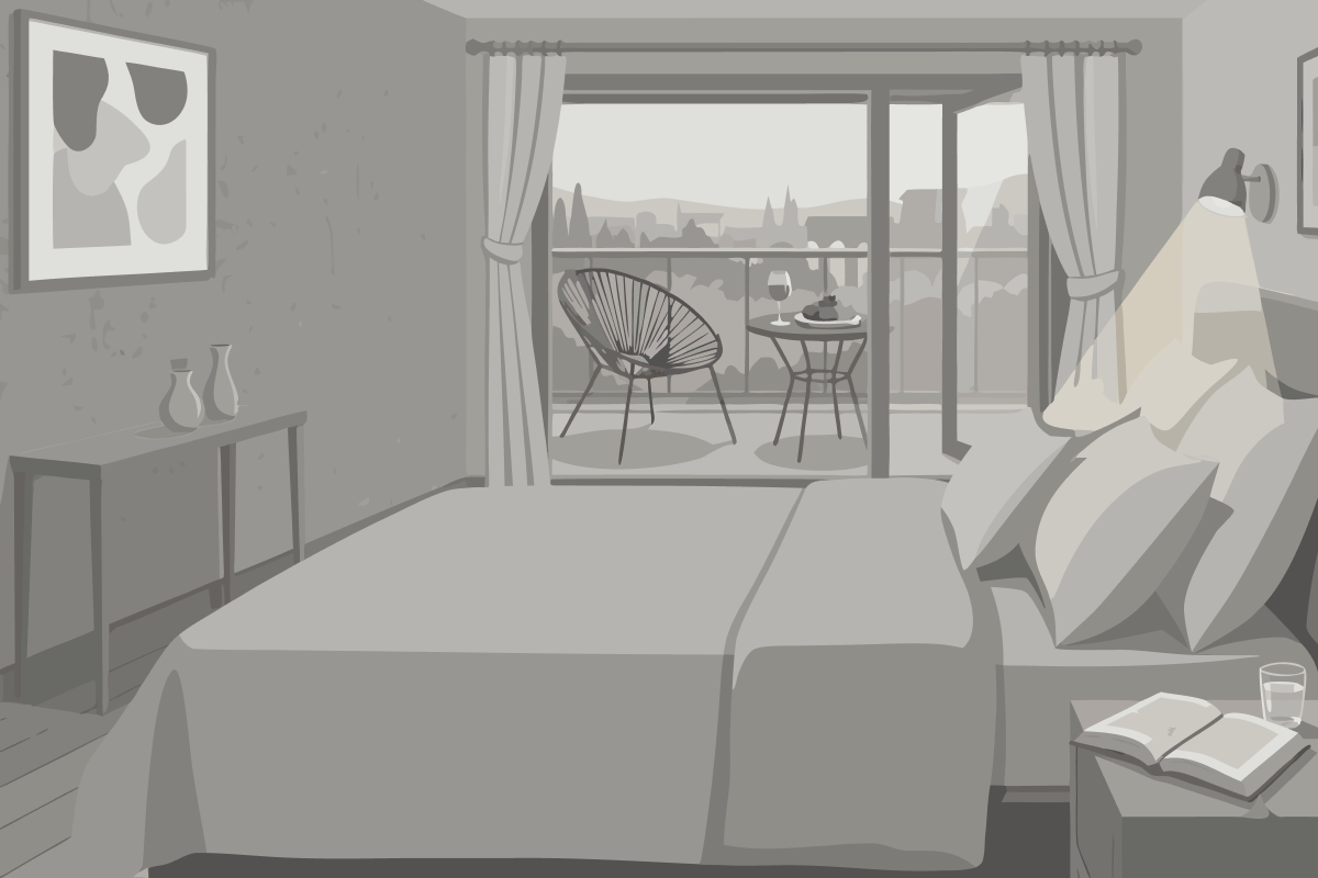 Doppelzimmer mit Waldblick